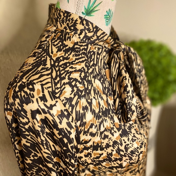 Vintage animal print dress by Stitches Plus, size 14. - Picture 8 of 10